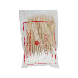 ไม้พันสำลี ก้านยาว 15 ซม. (6 นิ้ว) M,L (100 ก้าน/ห่อ)